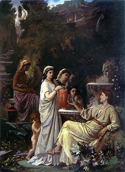 Anselm Feuerbach The Fairy tale teller china oil painting image